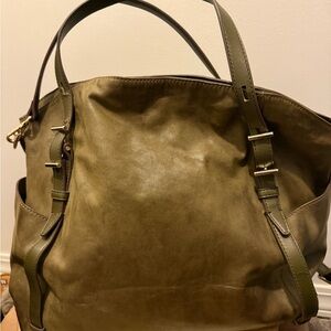 Nine West Olive Green Tote Bag